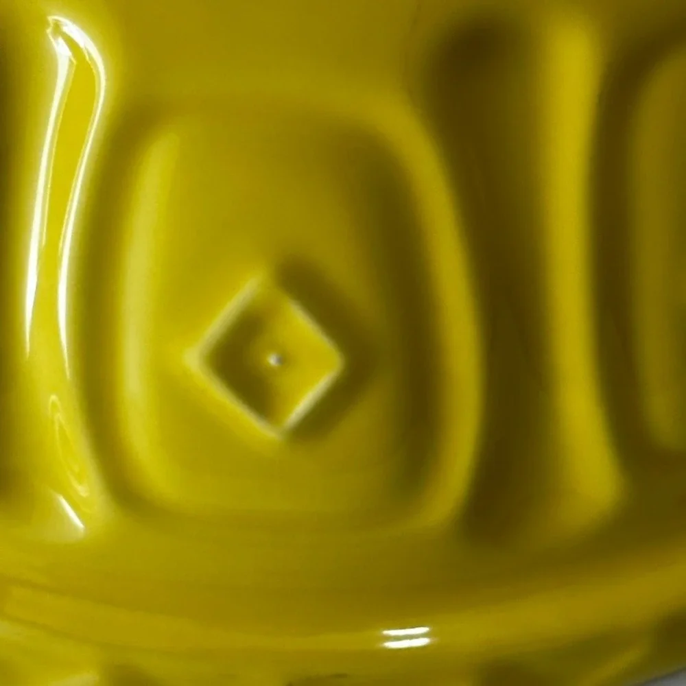Mason Cash S12 Mixing Bowl Yellow Embossed Earthenware 11.5 Inch Made in England